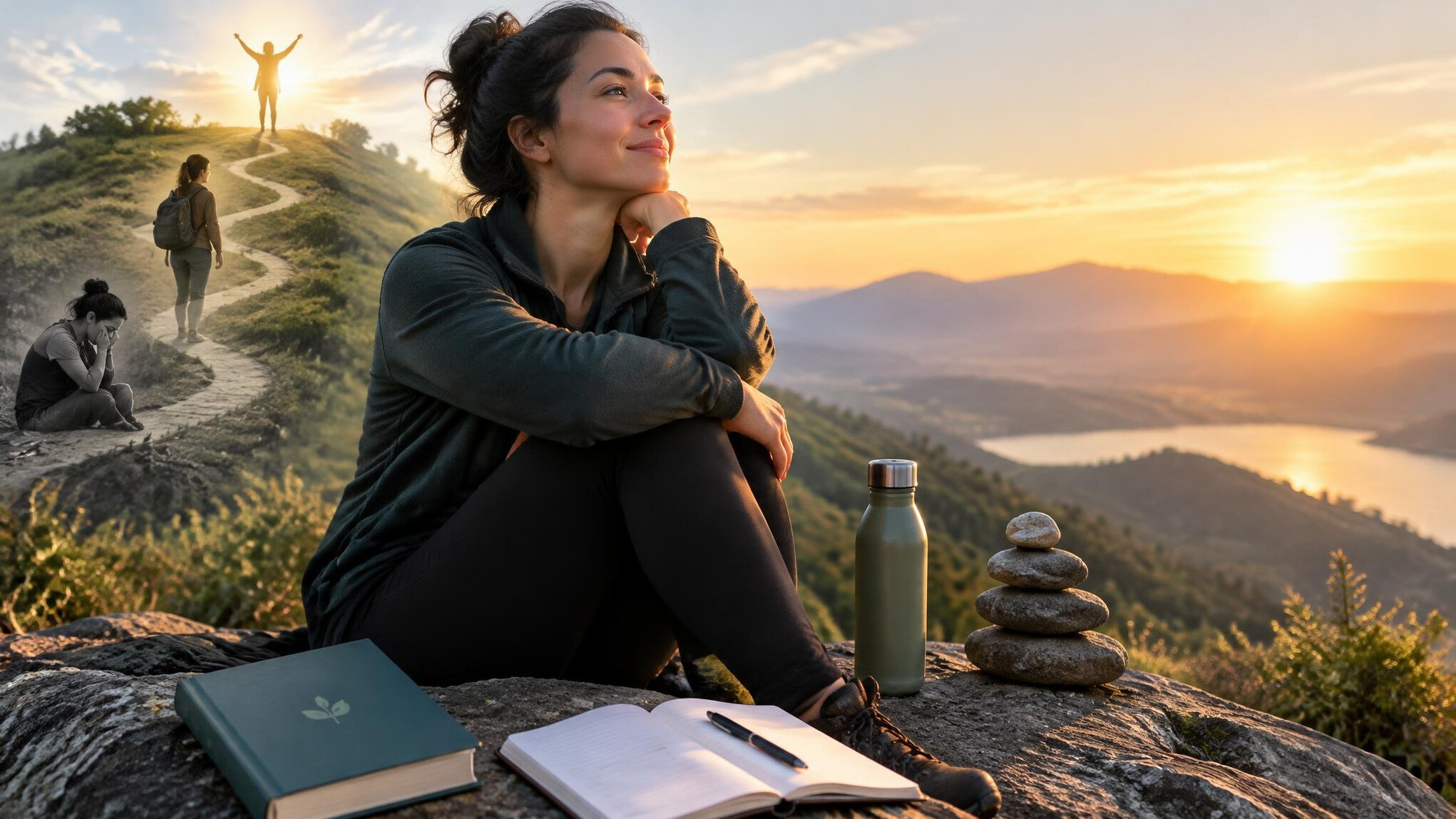 individual reflecting on personal journey