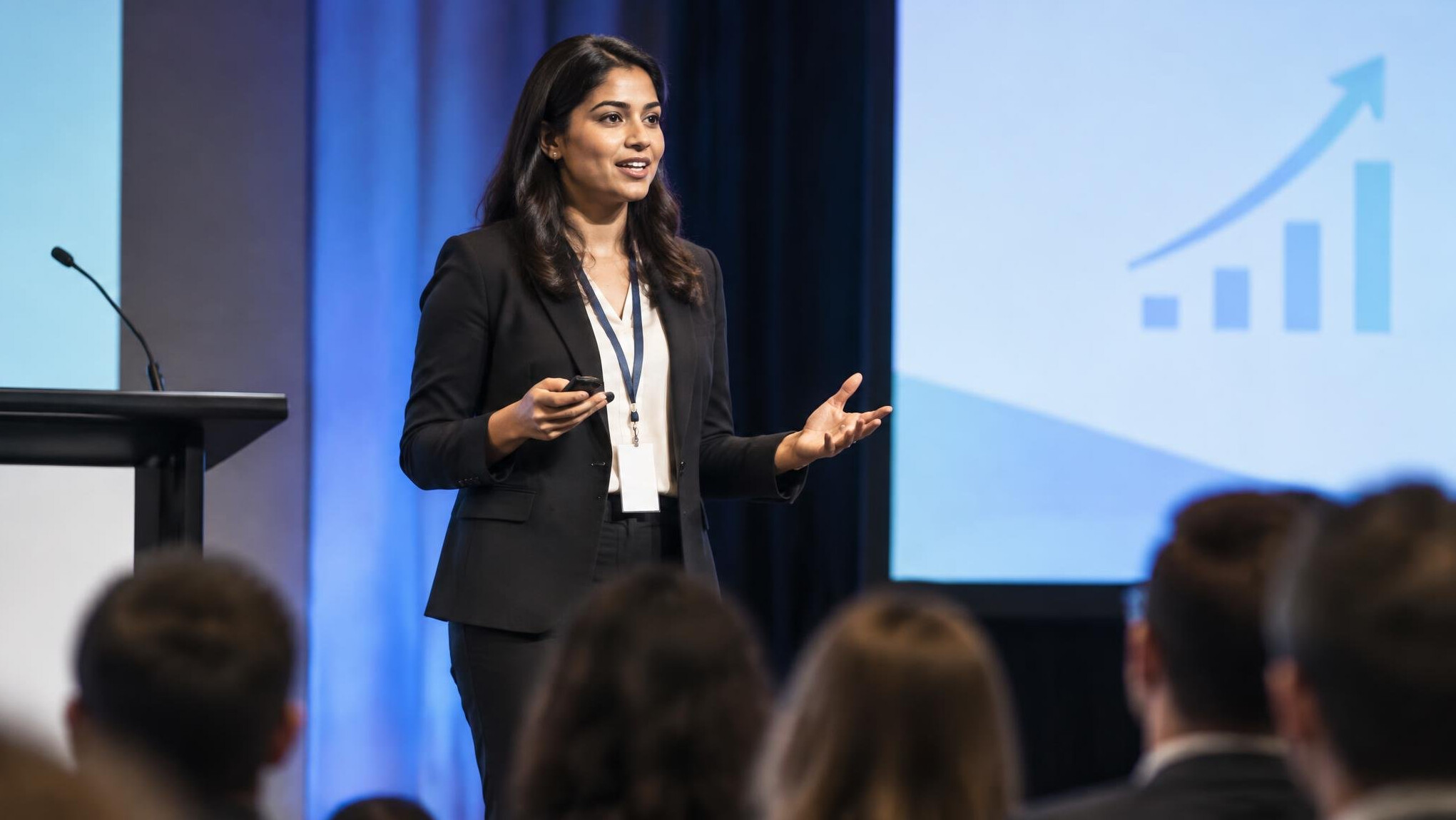 person giving presentation